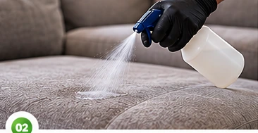 CNP Services — upholstery cleaning in progress